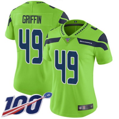 Nike Seattle Seahawks #49 Shaquem Griffin Green Women's Stitched NFL Limited Rush 100th Season Jersey